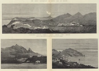 Le grand tremblement de terre à Ischia, baie de Naples